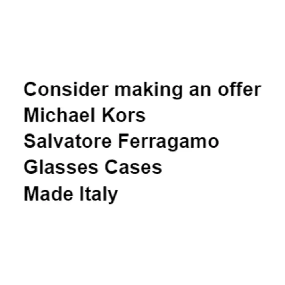 Salvatore Ferragamo Michael Kors Sunglasses Eyeglasses Cases Hard Clamshell Logo